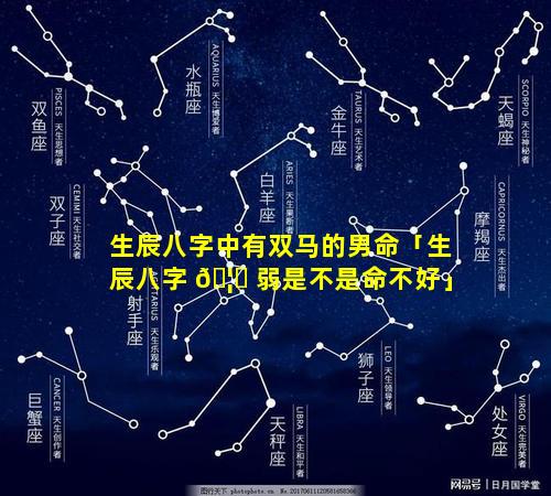 生辰八字中有双马的男命「生辰八字 🦍 弱是不是命不好」